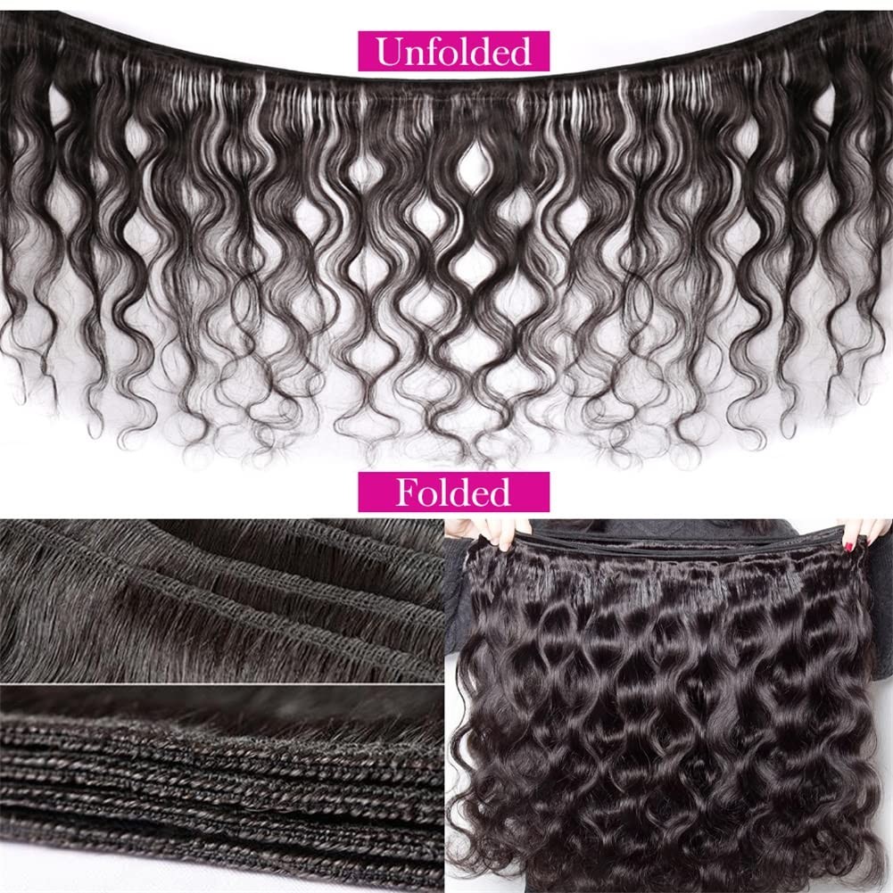 Virgin Brazilian Hair Bundles + Lace Closure Combo