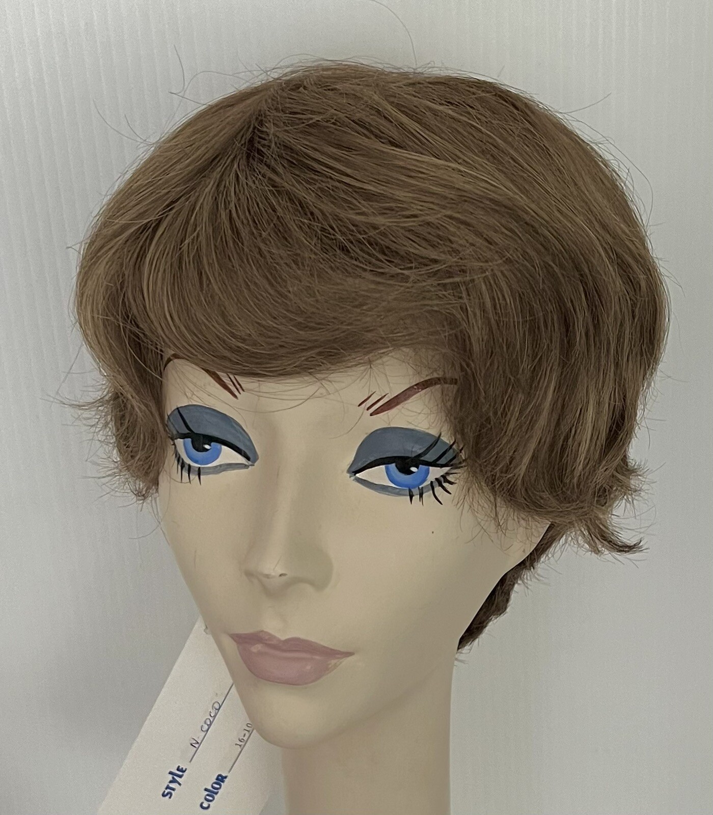 NWT JACQUELYN Wig HUMAN HAIR Blend COCO 16-10 LIGHT BROWN Monofilament Top