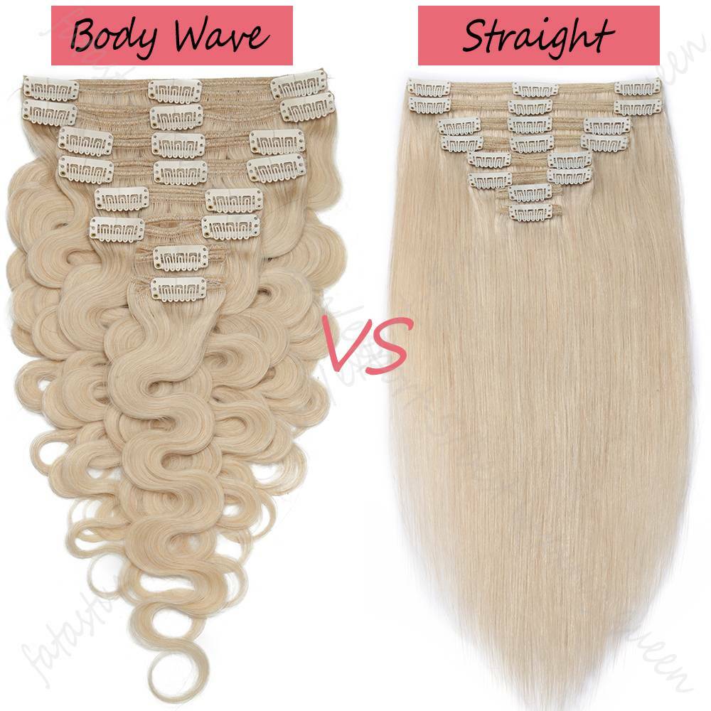 CLEARANCE Thick Double Weft 100% Human Hair Extensions Clip In Real Remy Hair US