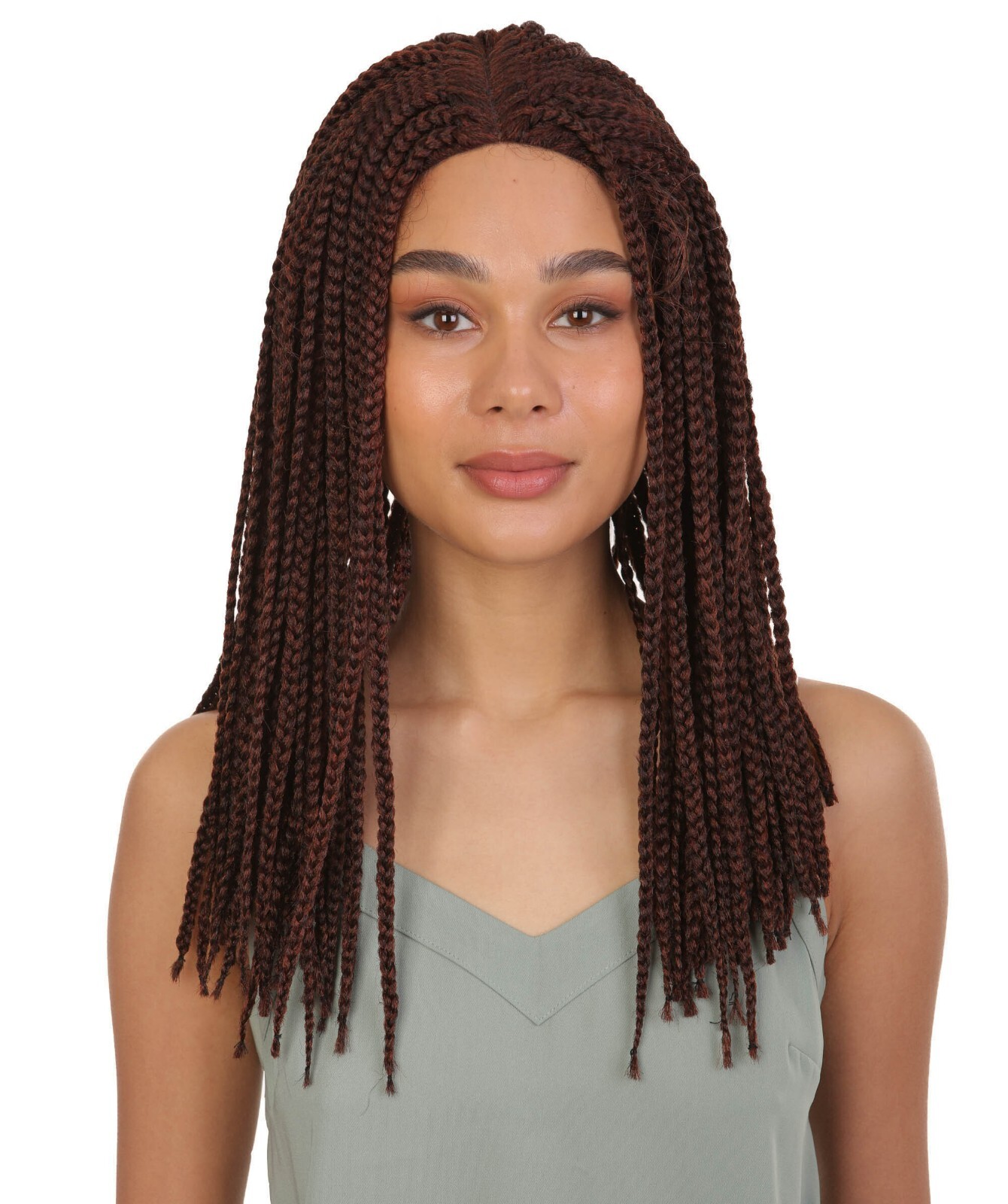 LUXLUXE Angela 16.5″ HD Lace Front Braided Wig with Baby Hair, BLB-0150