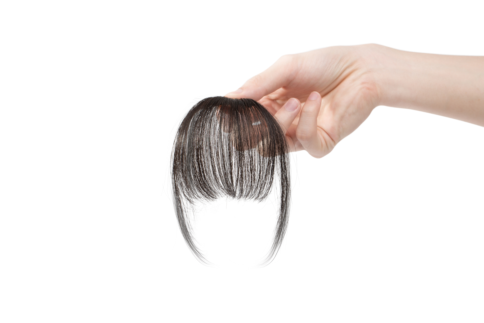 Thick/Thin Fringe Bangs 100% Remy Human Hair Extensions Clip In Hairpiece Brown