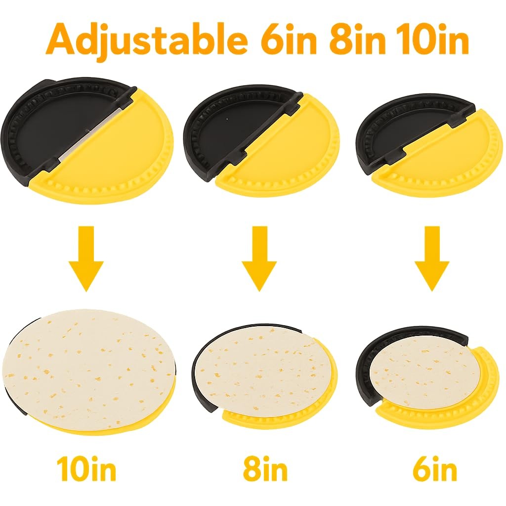 Professional 3 in Extra large for 10inch, 8 inch and 6 inch, Black Yellow