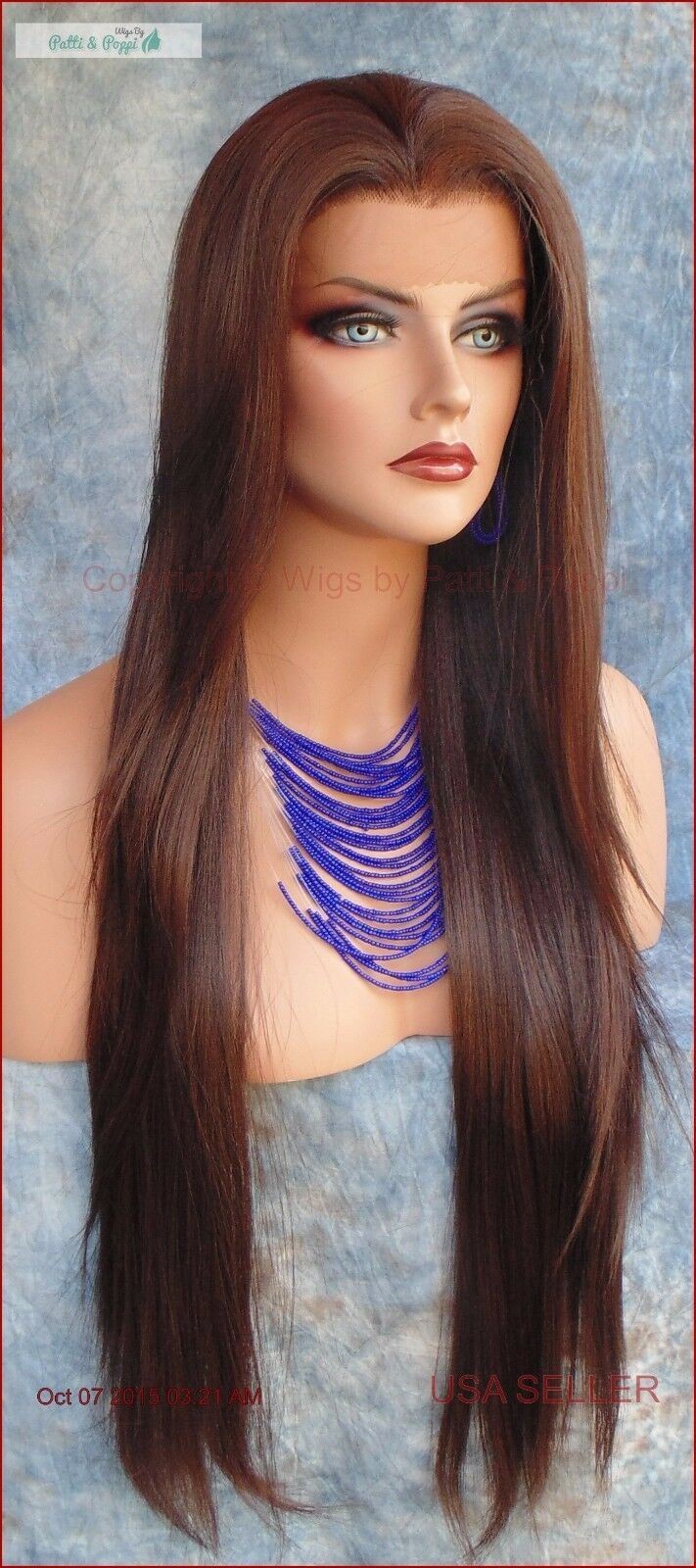 LONG SILKY STRAIGHT HEAT SAFE LACE FRONT WIG CLR FS4.30 LUSTROUS SEXY 156