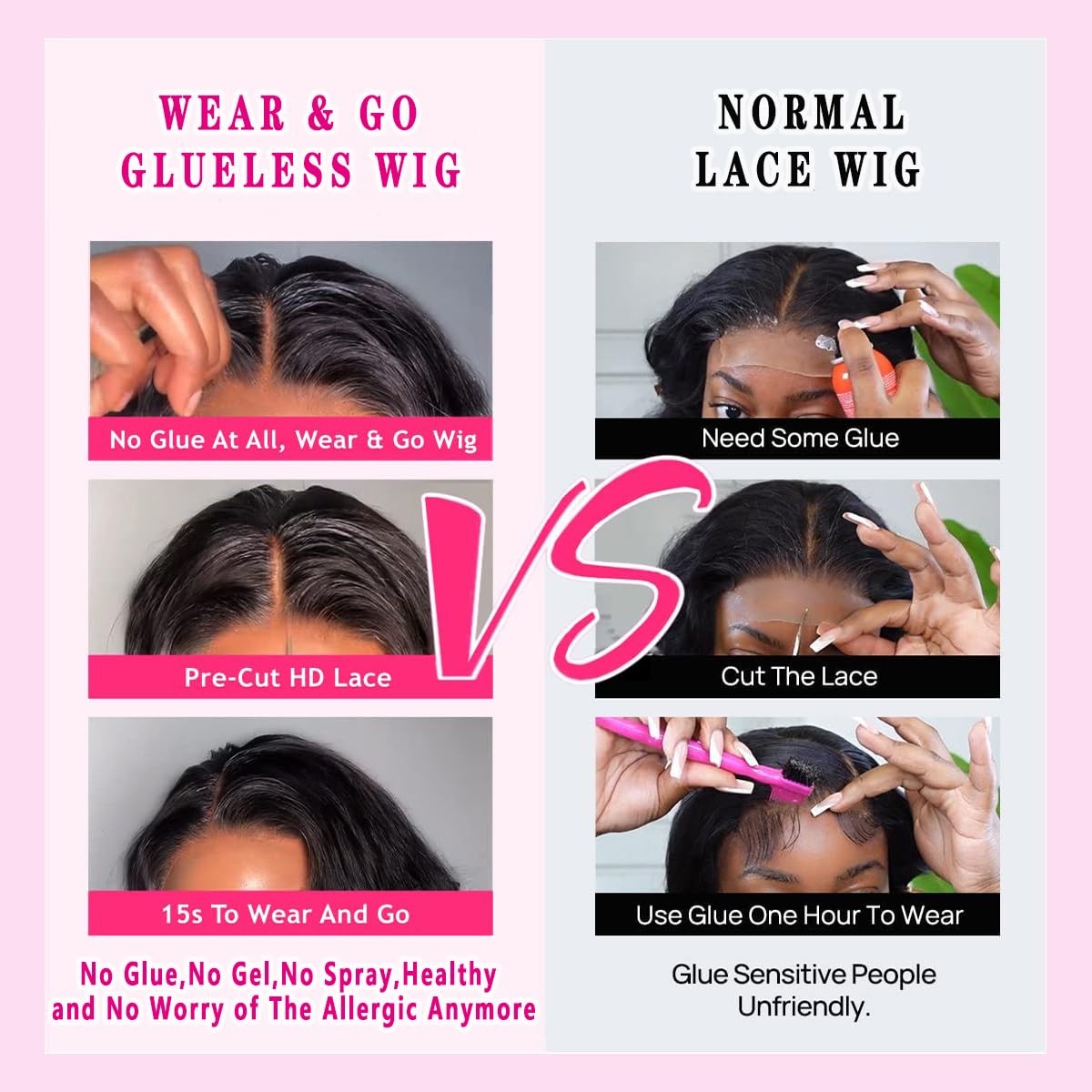 Rui Mei Si Glueless Wigs Human Hair Pre Plucked Pre Cut 4/27 Highlight Ombre