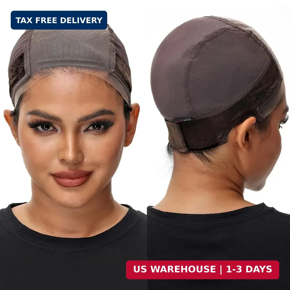 PORSMEER Wig Cap with Grip Band for Keeping Wigs in Place, More Full Cap 4×5 inc