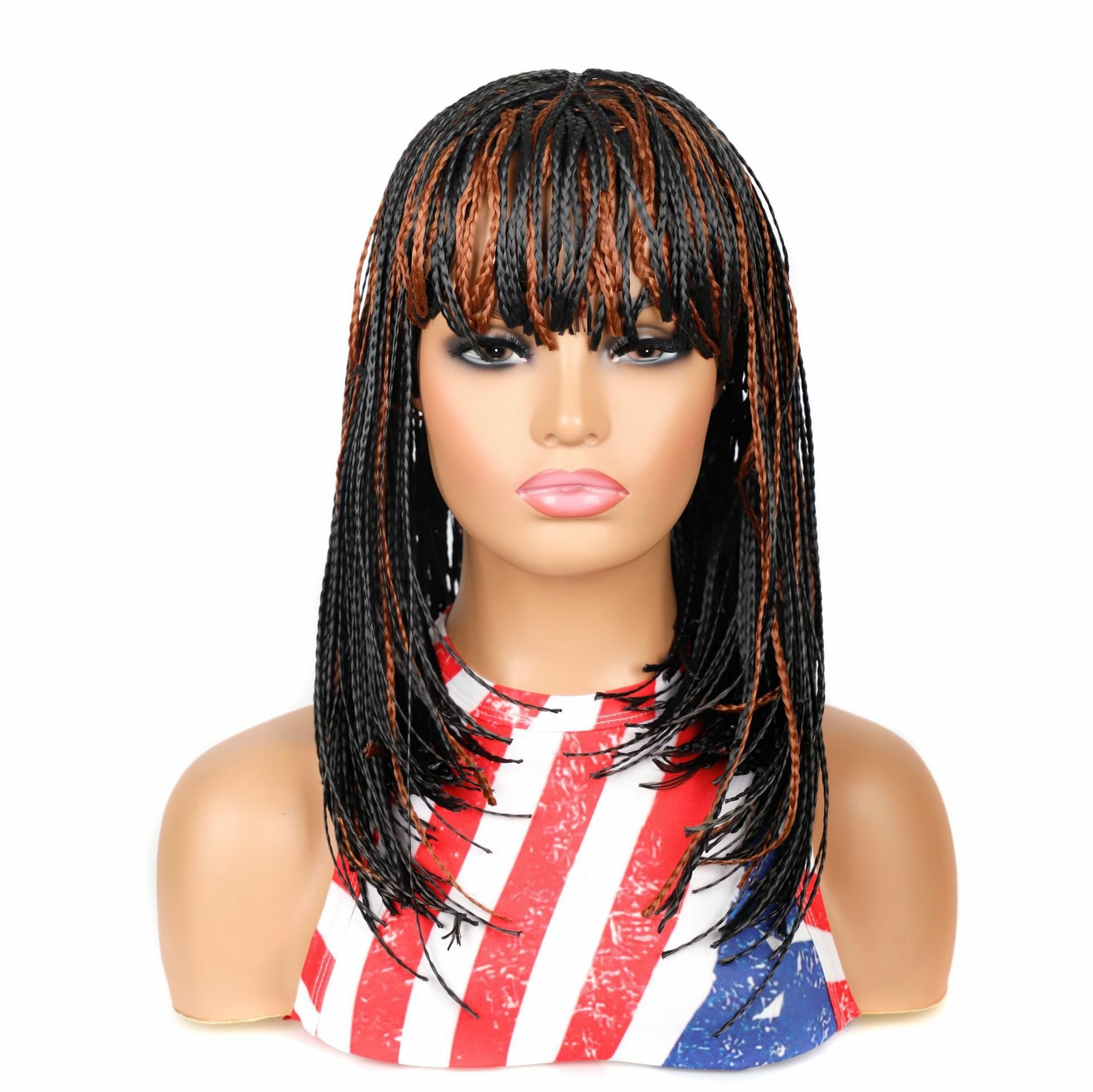 14″ Short BOB Braids Wigs for Women Jamaican Braids Wig for Black Women