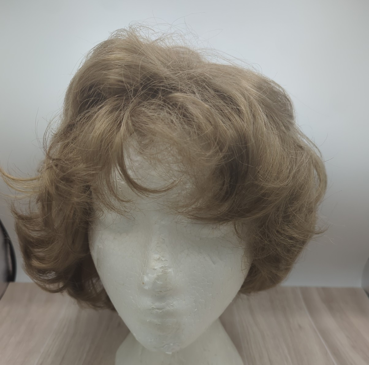 Fashion Club Designs Short Curly Wig Joy 14 Large, Light Ash Brown