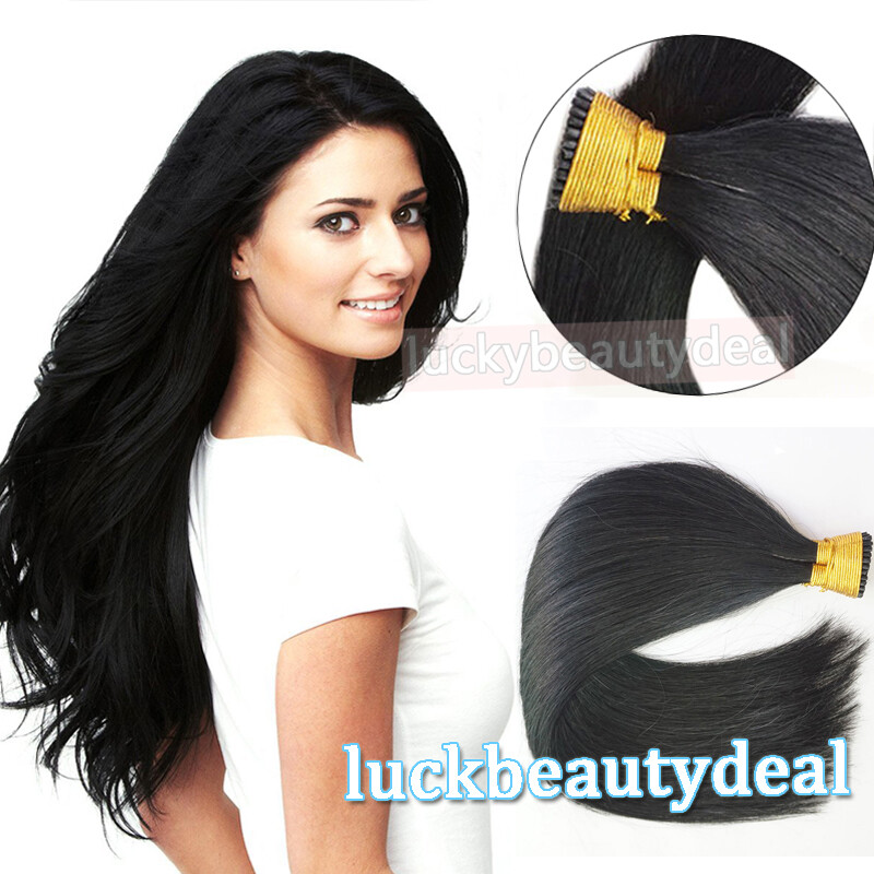 Pre Bonded Keratin Stick Tip I-Tip Remy Human Hair Extensions Full Head Thick 1g