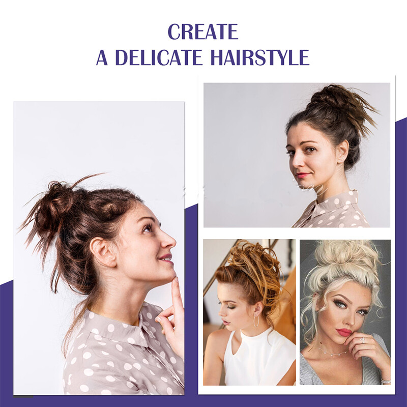 THICK X-LARGE Messy Bun Hair Piece Scrunchie Updo Wrap as Human Hair Extensions