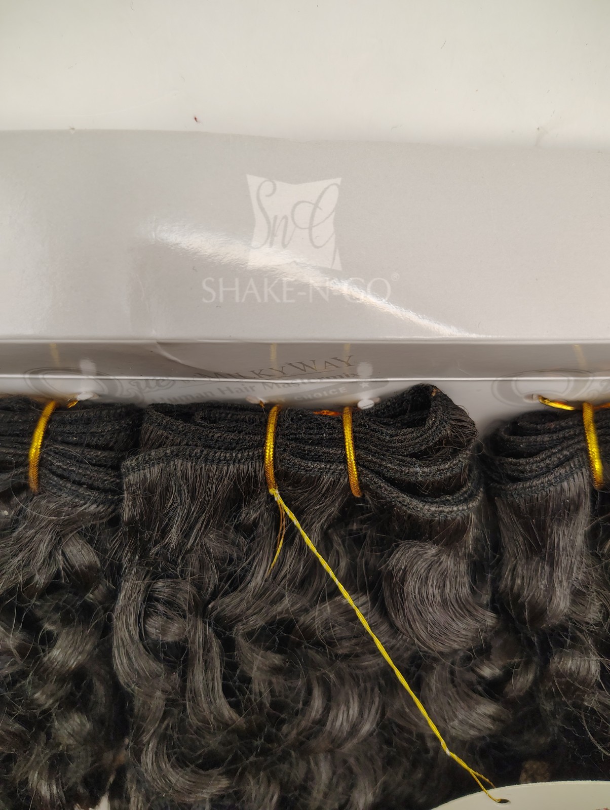 NWOT Que By Milky Way Water Deep 3 Pcs Shortcut Human Hair Mastermix 1B Curly