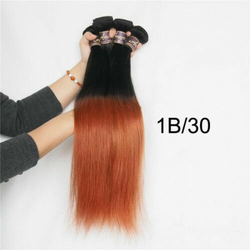 12A PERUVIAN VIRGIN HUMAN HAIR STRAIGHT 1B/30# ROOT OMBRE 300g/400g/500g BUNDLE