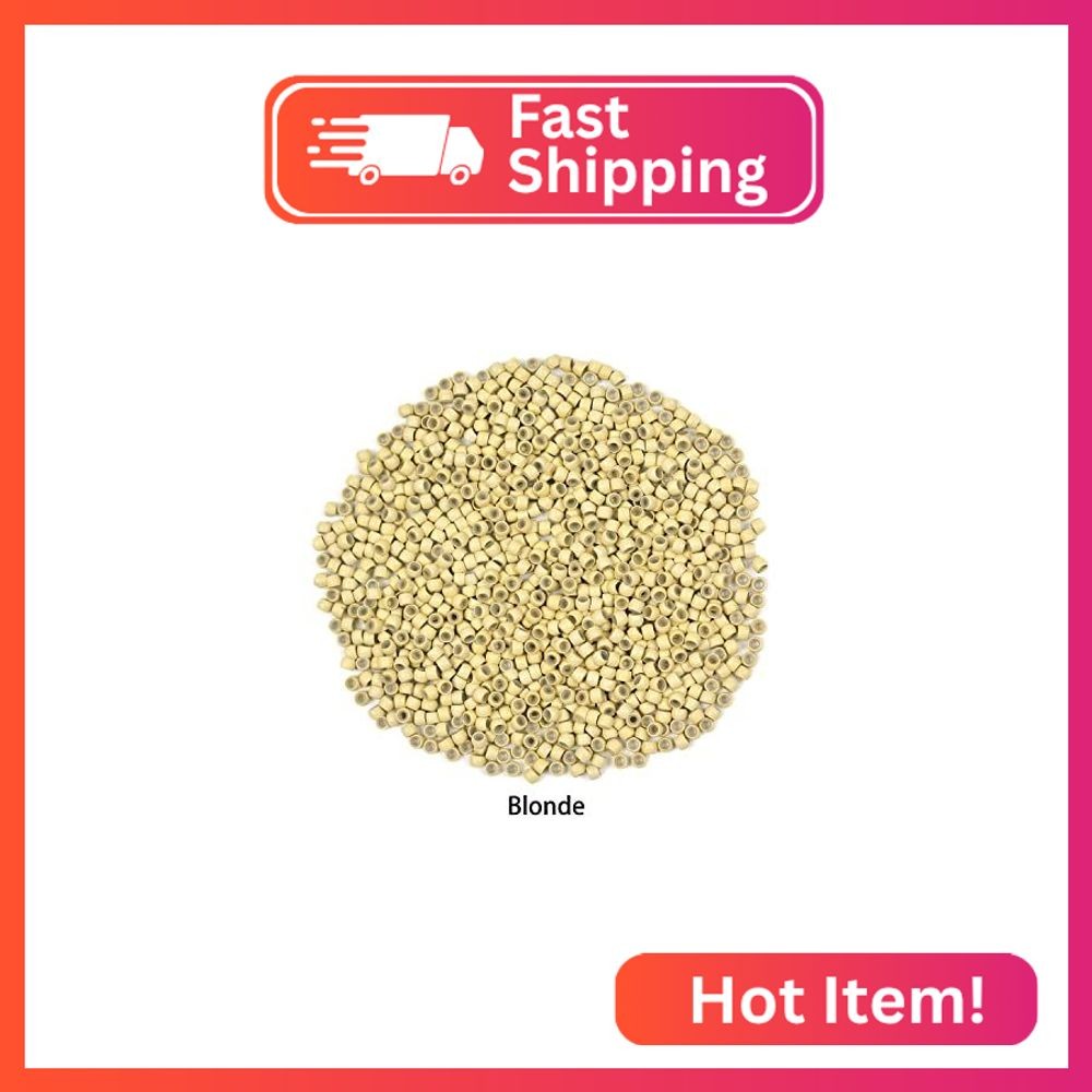 500 Pcs 3.0mm Silicone Lined Beads Nano Beads for Hair Extensions Copper Nano Ri