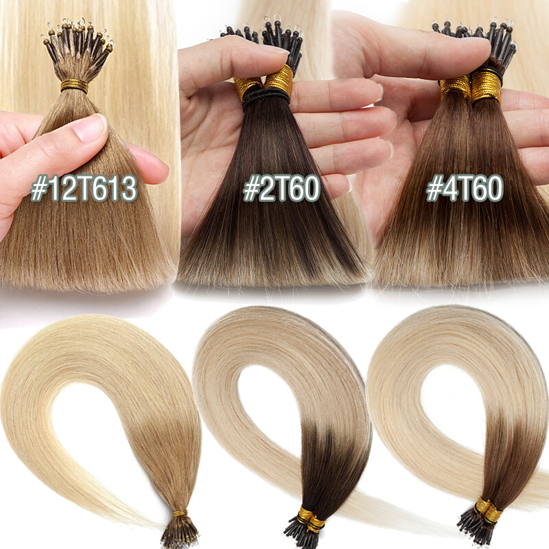 CLEARANCE Nano Ring Microlink Bead Tip Real Human Remy Balayage Hair Extensions