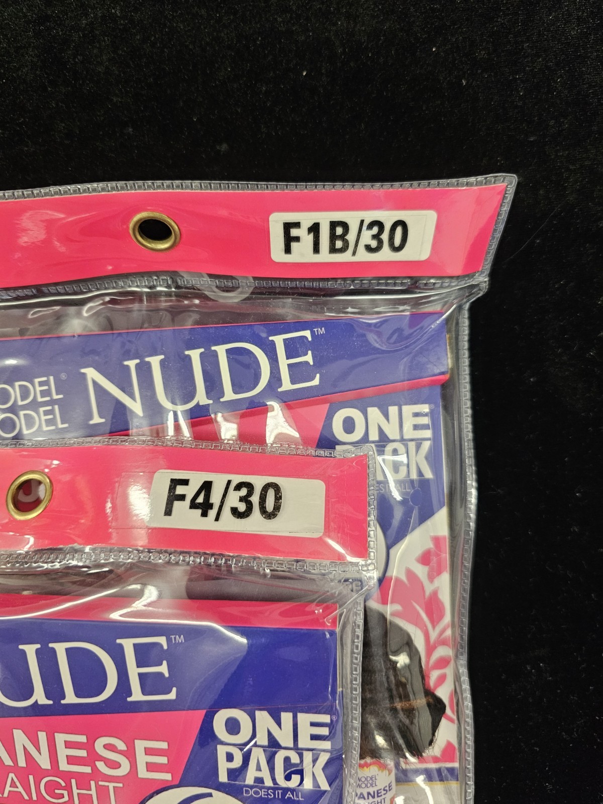 2 Pack- Model Model Nude Japanese Straight 100% HH 6 Pcs Color 1B/30 And F4/30