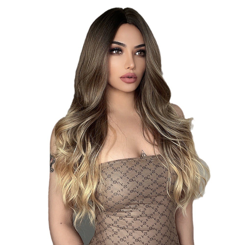 Middle Part Long Curly Wig Multiple Colors Available Fluffy Heat Resistant Full