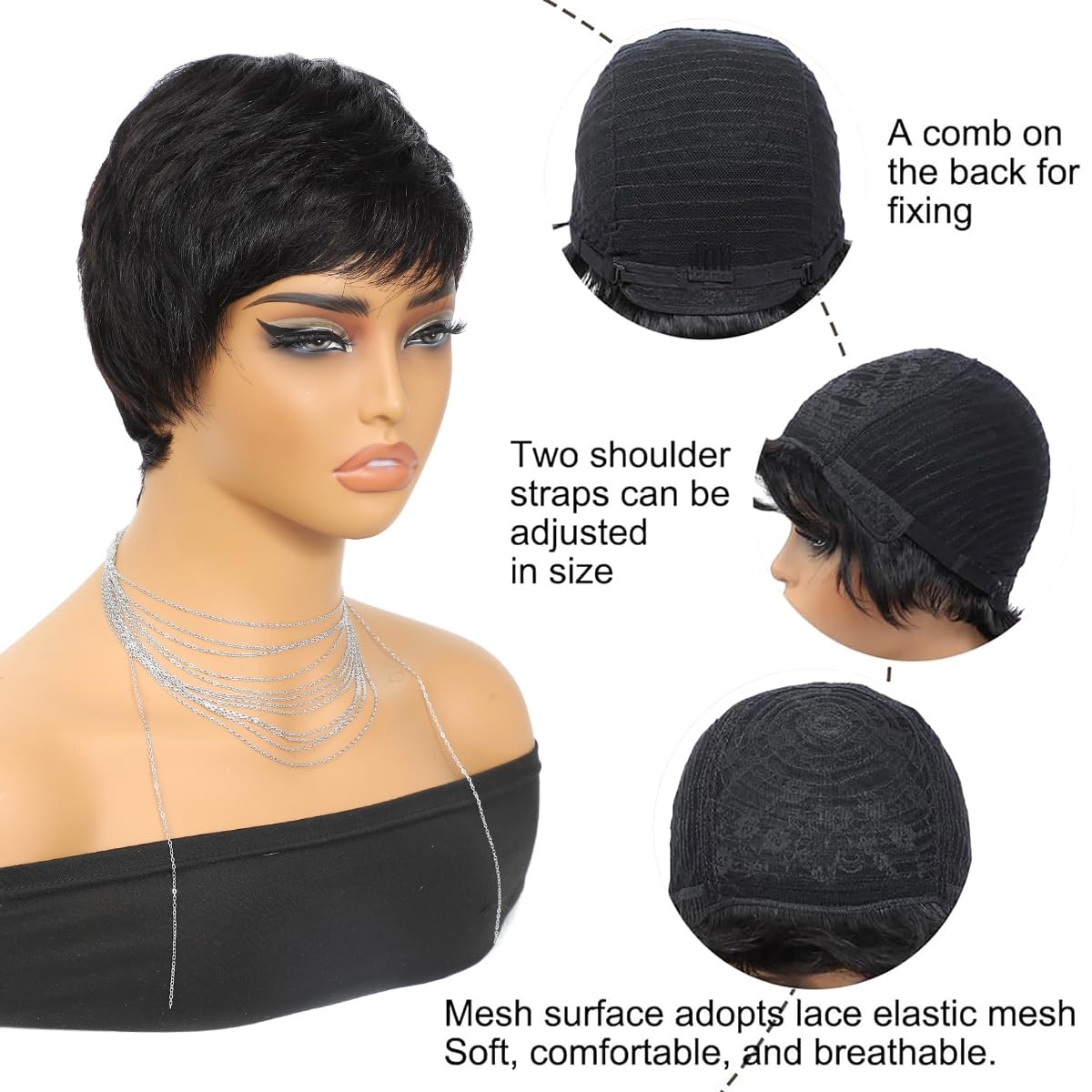 Pixie Cut Wig Human Hair For Black Women Short Straight Human Hair Wigs With …