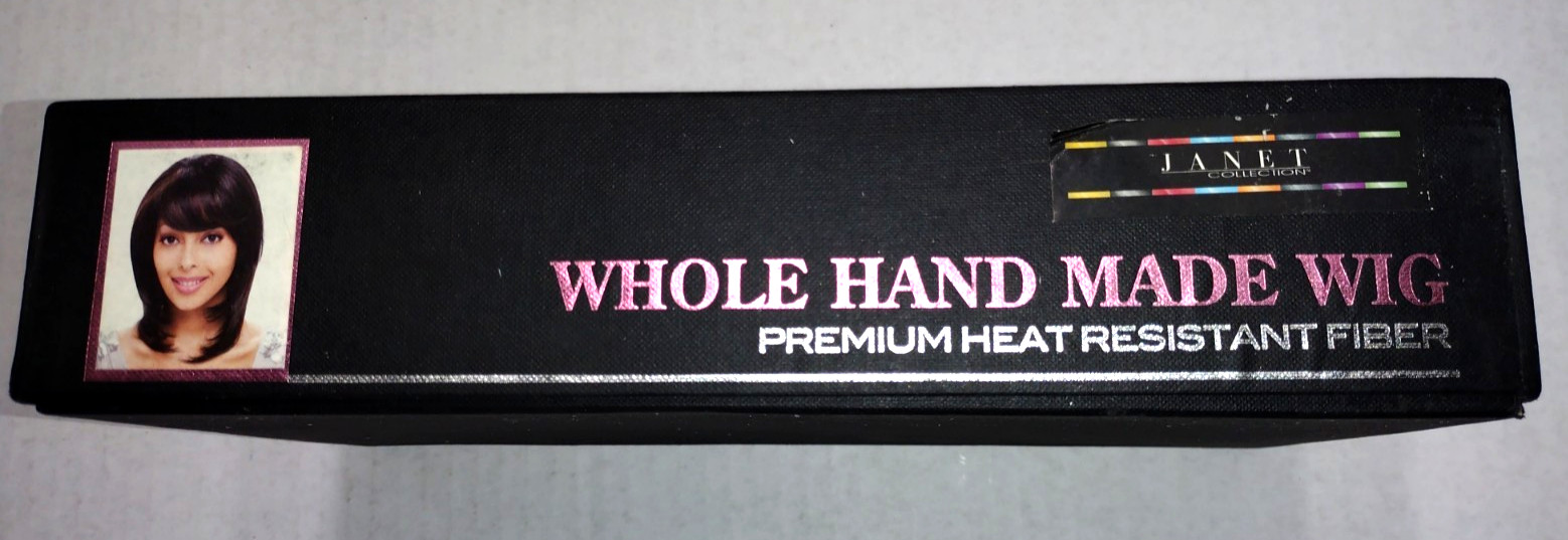 Whole Hand Made ABA Wig Janet Color 1B Premium Heat Resistant Fiber RARE FIND-