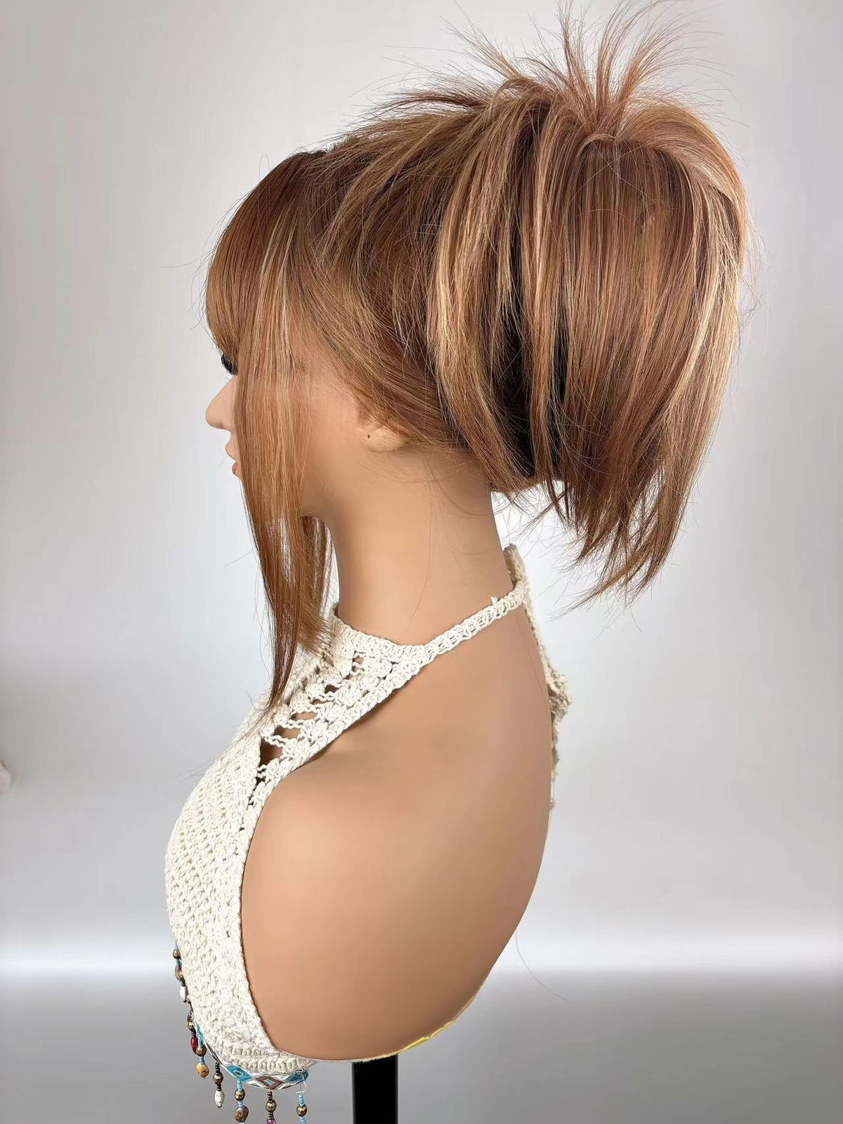 Long Straight Layered Wig With Bangs for Women Synthetic Heat Resistant Party Wi