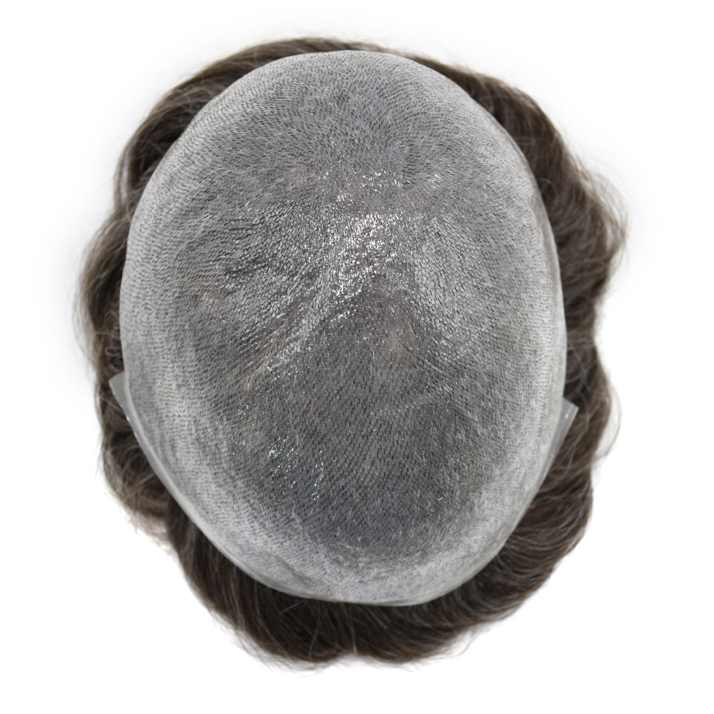 Ultra Thin Skin Mens Toupee Hairpiece Invisible Poly PU Hair Replacement US