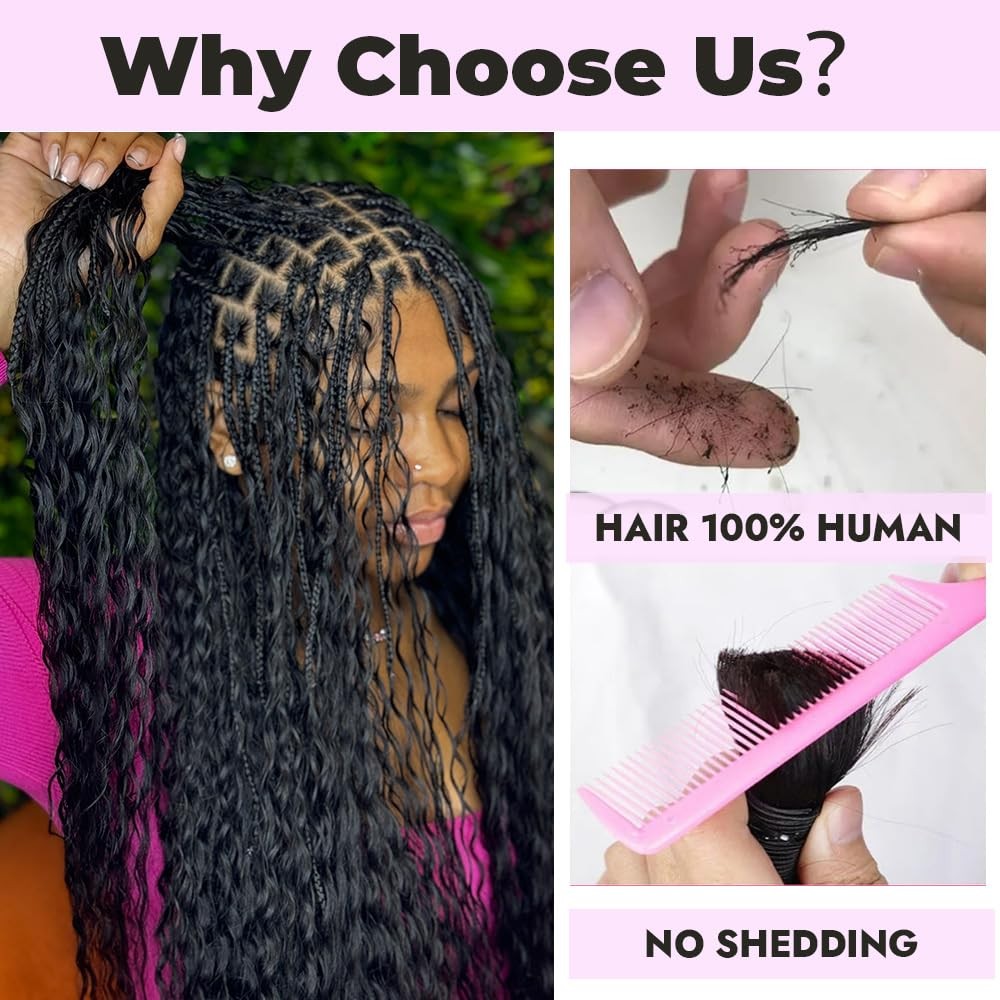 Maroochin Boho Human Hair Body Wave 27/30/613 100 Virgin Human Braiding Hair