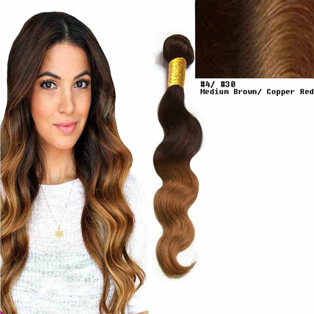 Ombre 4/30 Body Wave 100% Human Hair 1 bundle and 3 Bundles deal