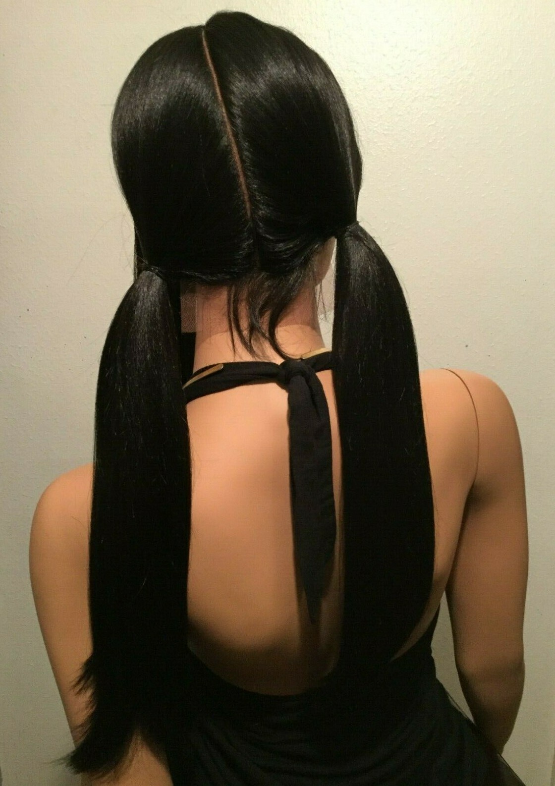 NWT Vanessa Human Hair Blend Designer Lace Front 3 Way Part Wig Long Straight
