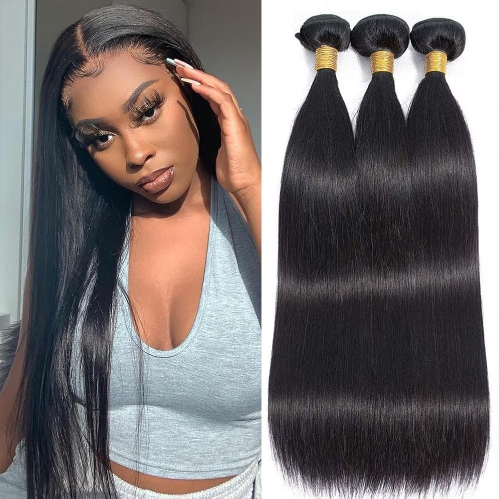 12A Raw Human Hair Bundles Straight Body Water Loose Deep Wave Curly Remy Hair