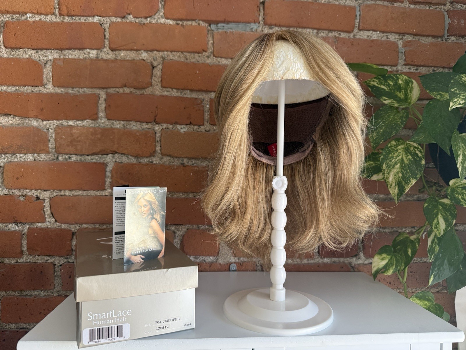 Jennifer Human Hair Wig by JON RENAU, 12FS12 Malibu Blonde Mono Top + Lace Front