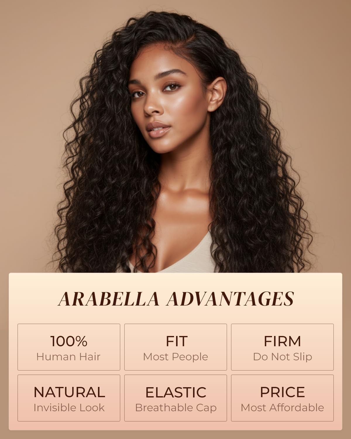 13×6 Deep Wave Lace Front Wig – 210% Density, Glueless, Pre-Plucked, 30″ Curly H