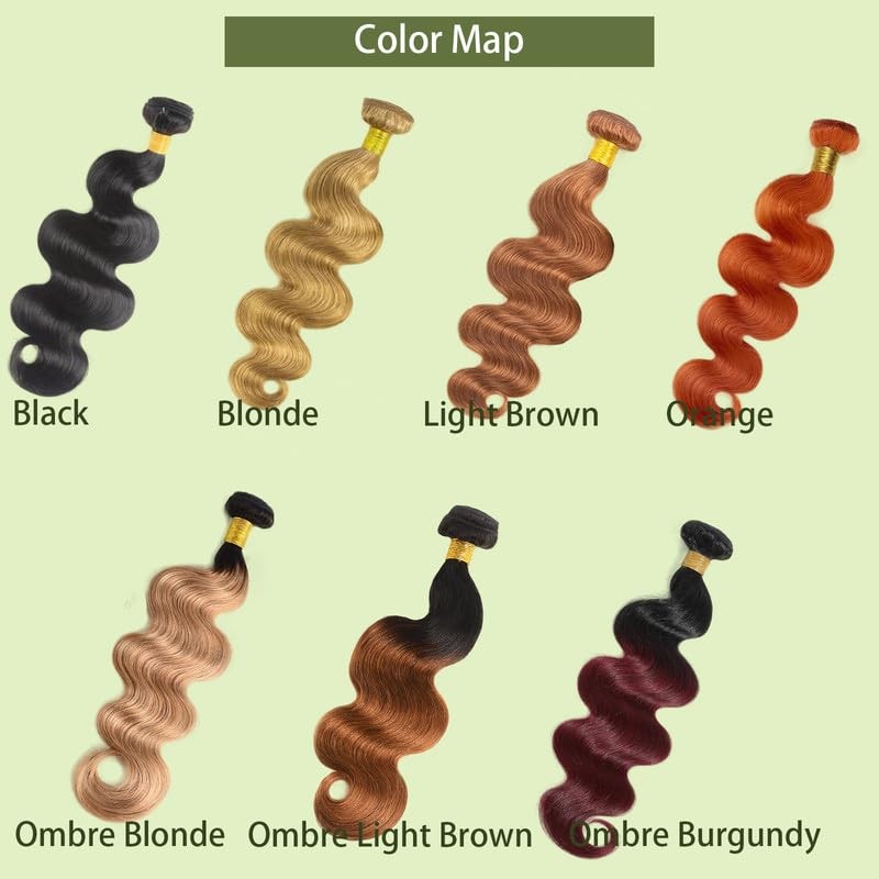 Ombre Blonde Bundles Human Hiar 26 28 30inch Body wave Hair Weave for Black B…