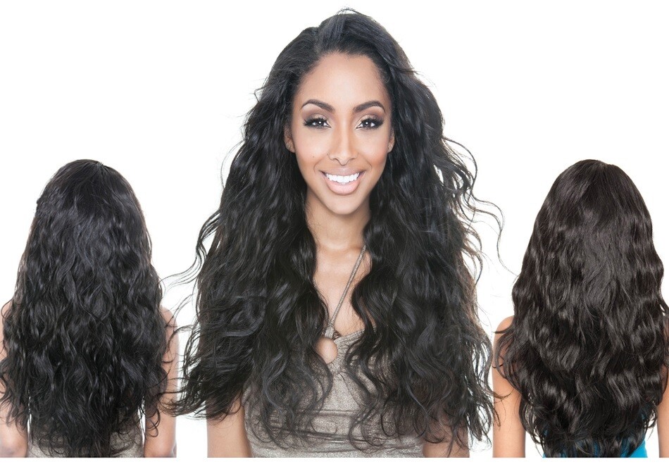 Water Wave Unprocessed Virgin Human Hair 3 Bundles w/4*4 Free Part Lace Closure