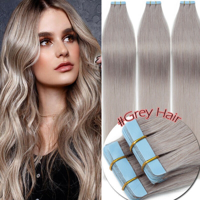 Tape In Remy Human Hair Extensions Double Sided Skin Weft Straight Fashion Hair