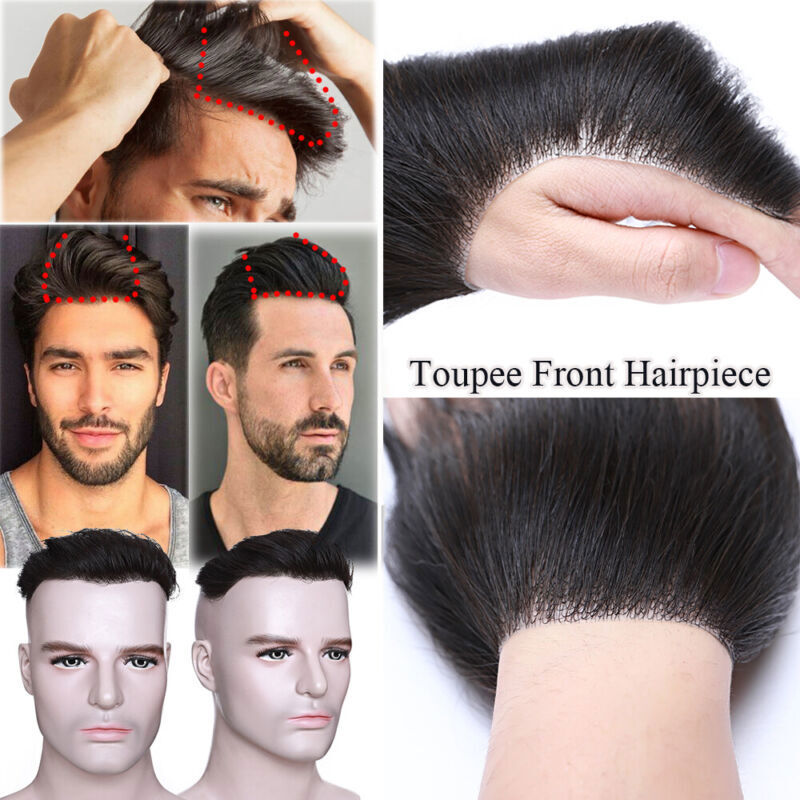 Men’s Short Hair Toupee Buzz Cut Replacement System Ultra Thin Skin PU Wig 13*18