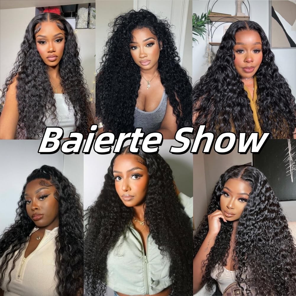 Baierte Water Wave Human Hair Bundles 100 Brazilian Virgin Hair 22 24 26 Inch