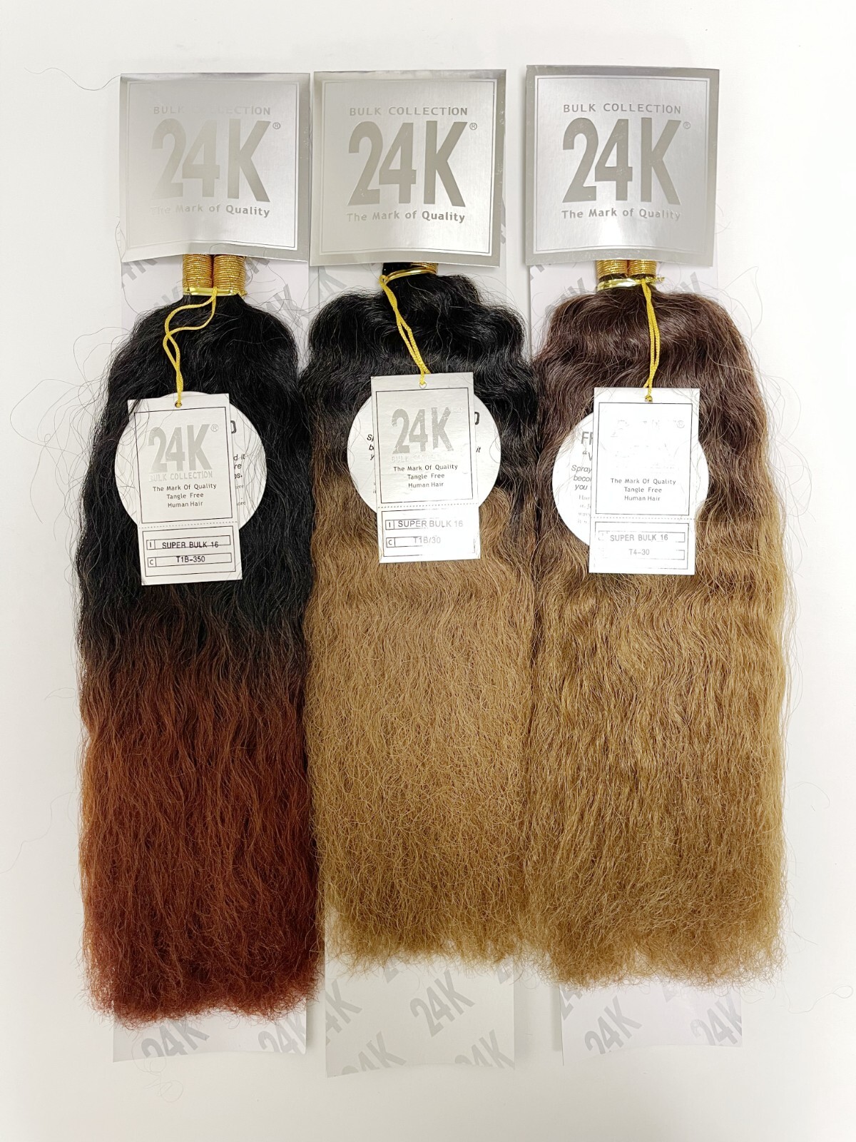 Blended Human Hair Super Wave Bulk Wet Wavy for Braiding 16-24” Select Colors