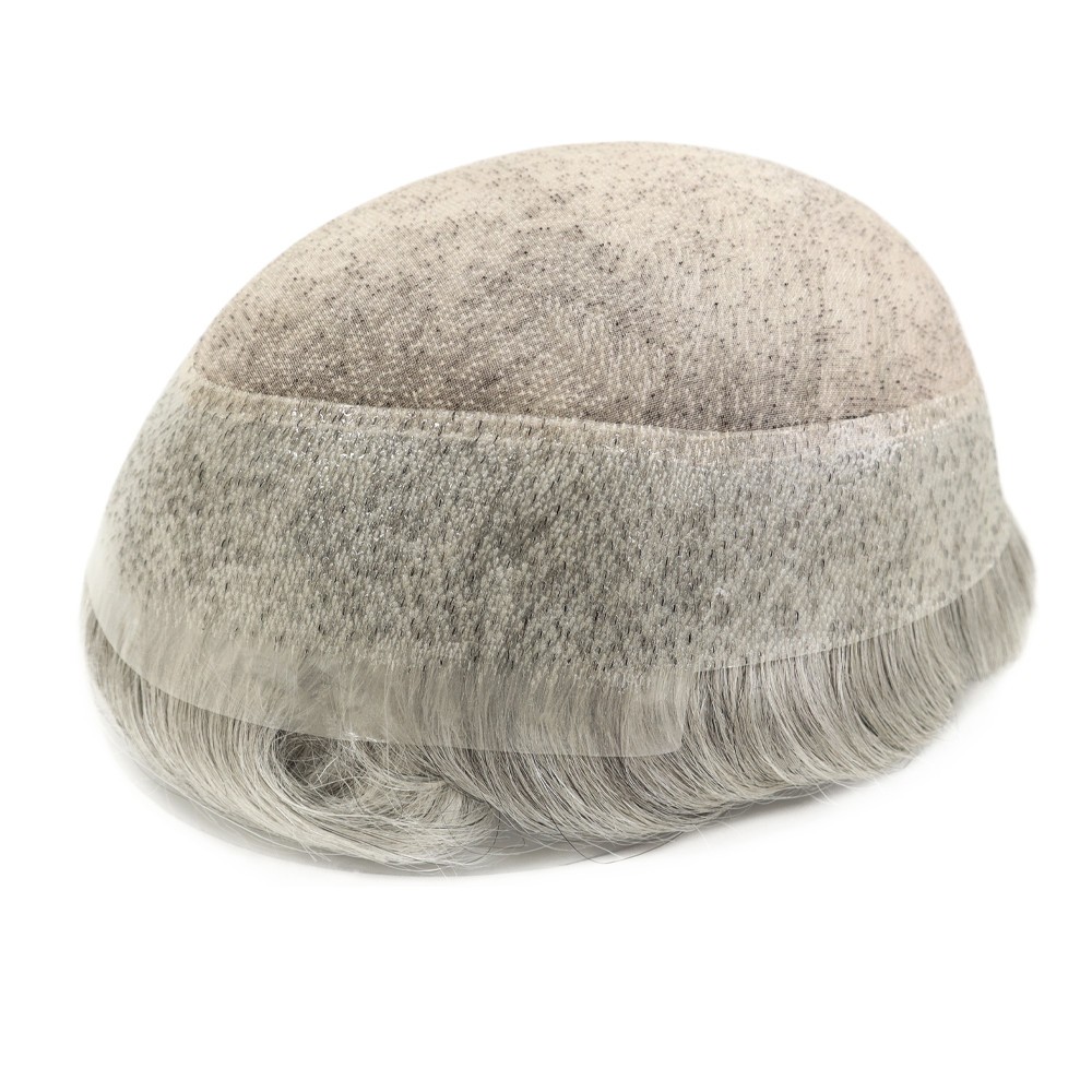 Toupee For Mens Human Hair Durable Mono Skin Replecement System Gent Hairpieces
