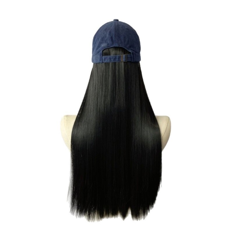 Casual Baseball Hat with Hairpiece Ponytail Hair Extensions for Cosplay Props