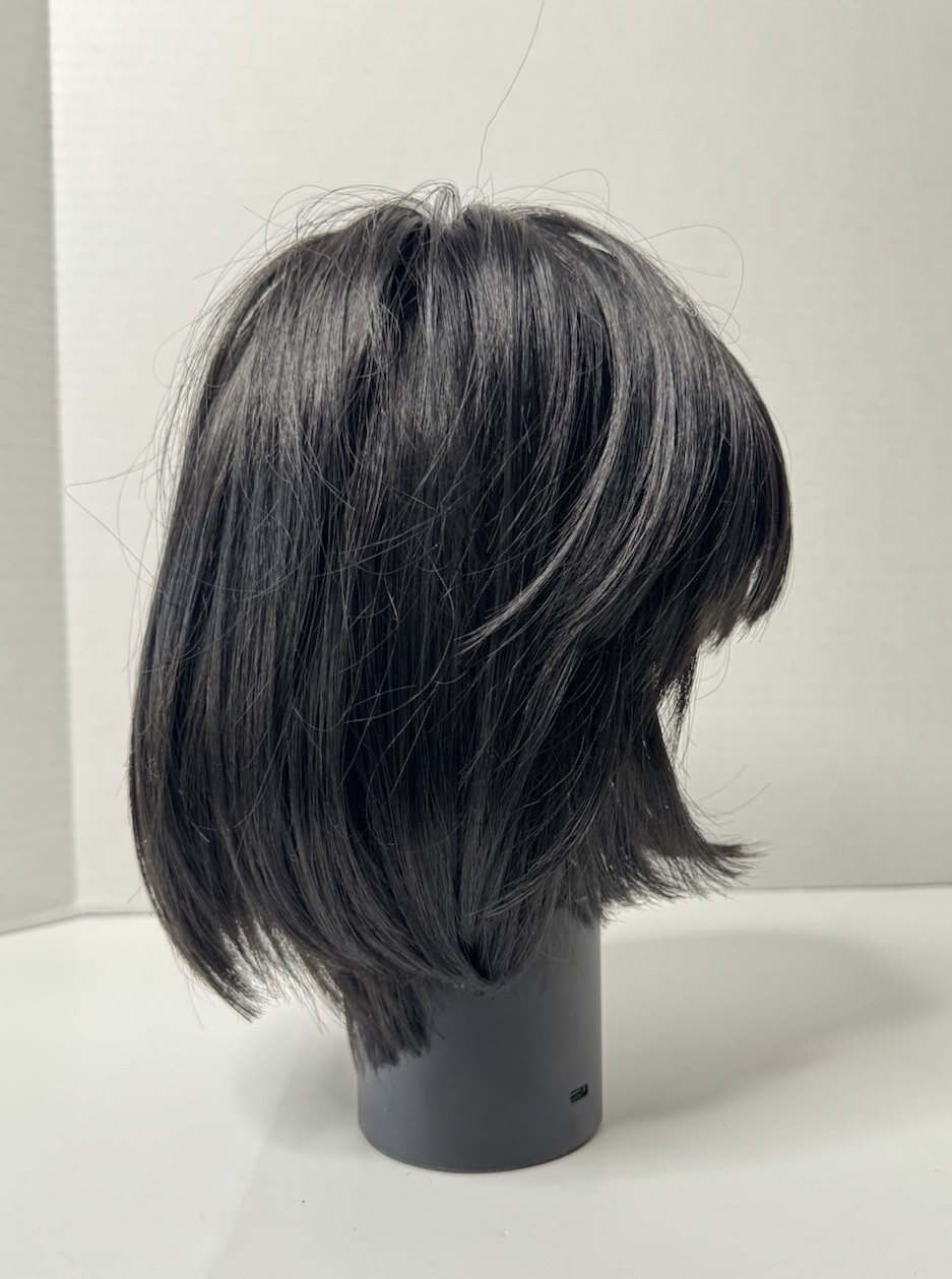 Vintage JOYOKAION Wig Black Vinyon Fiber Short Bob Style Made in Korea 1960s