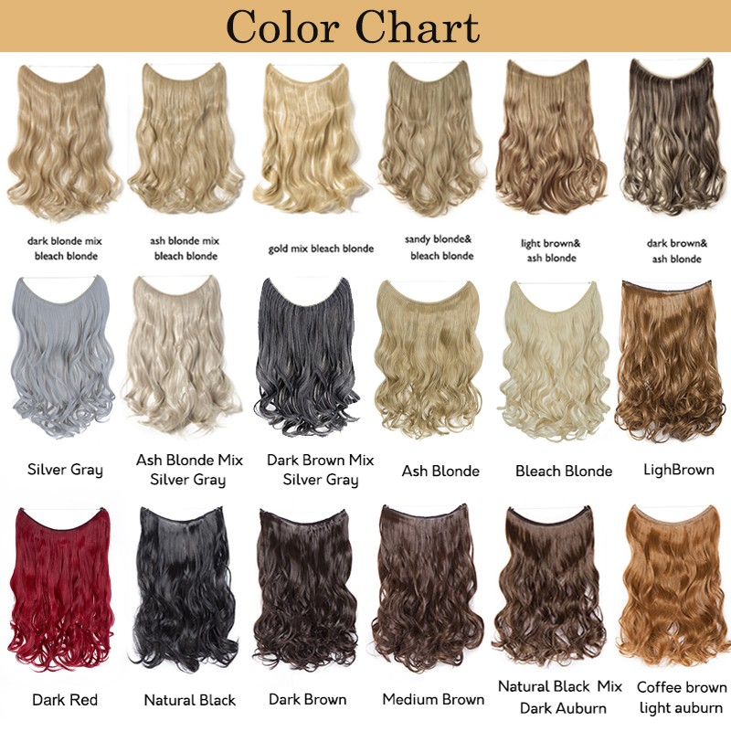 One Piece Hidden Invisible Wire In Hair Extensions Natural as Human & Nano Ring