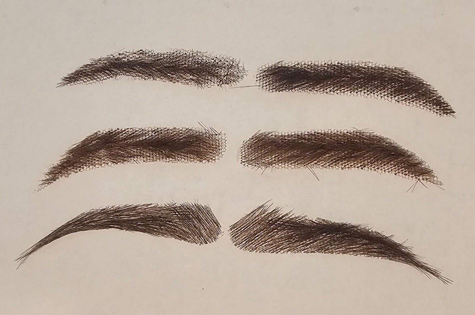 Handmade Human Hair False Eyebrows for Women Lace Base Eyebrows Natural WIG
