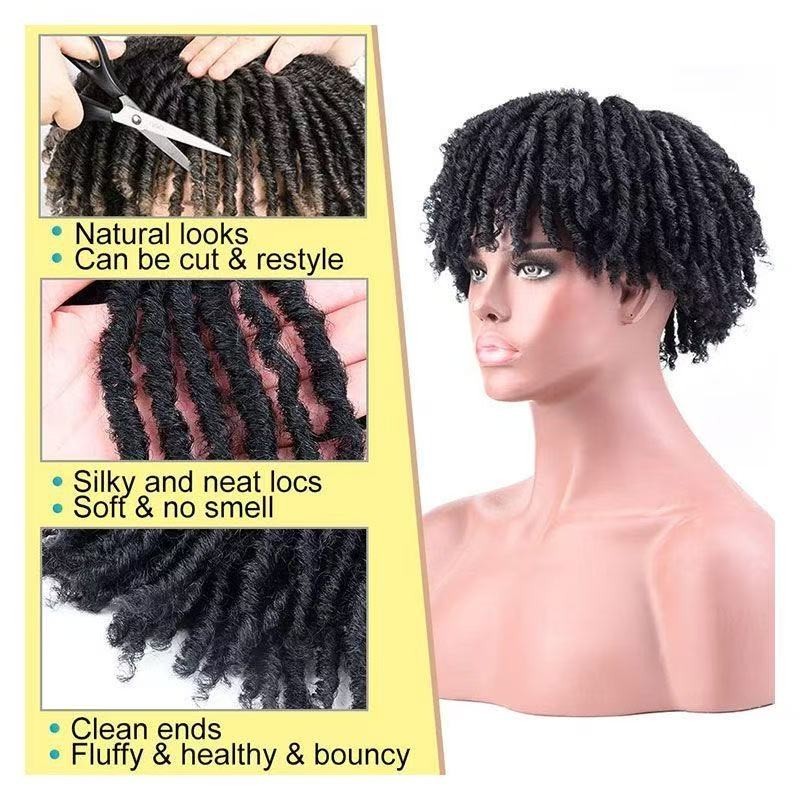 Wig man dreadlock hairpiece dreadlocks entire perm hairpiece street hiphop