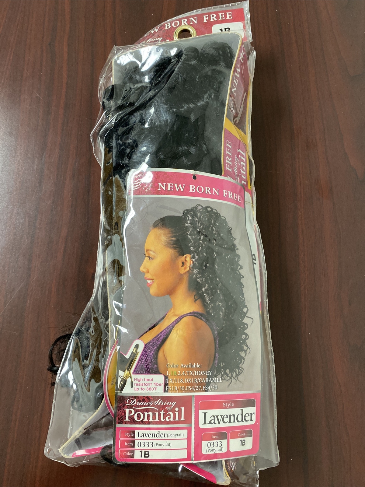 NEW BORN FREE SYNTHETIC DRAWSTRING PONYTAIL – 0333 LAVENDER – Some Package Damag