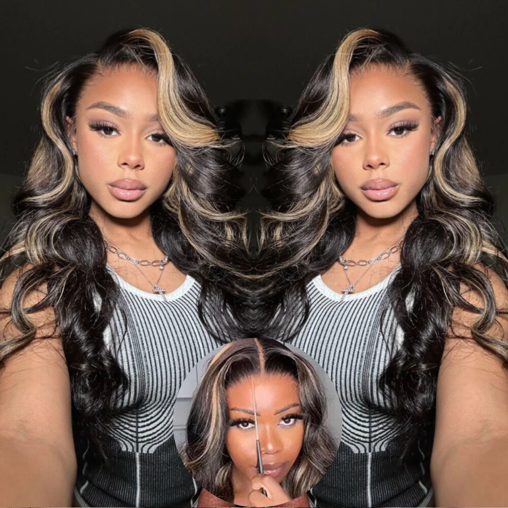 UNice Cambodian Bye Bye Knots Glueless Body Wave Blonde Pre Cut Lace Front Wigs