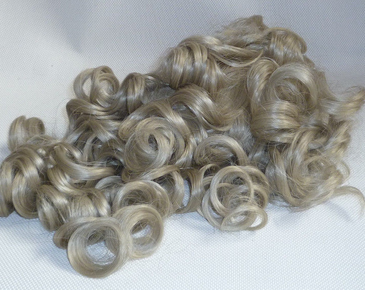 Curly ponytail hair piece banana clip “Bernadette” 17″ long (unstretched)