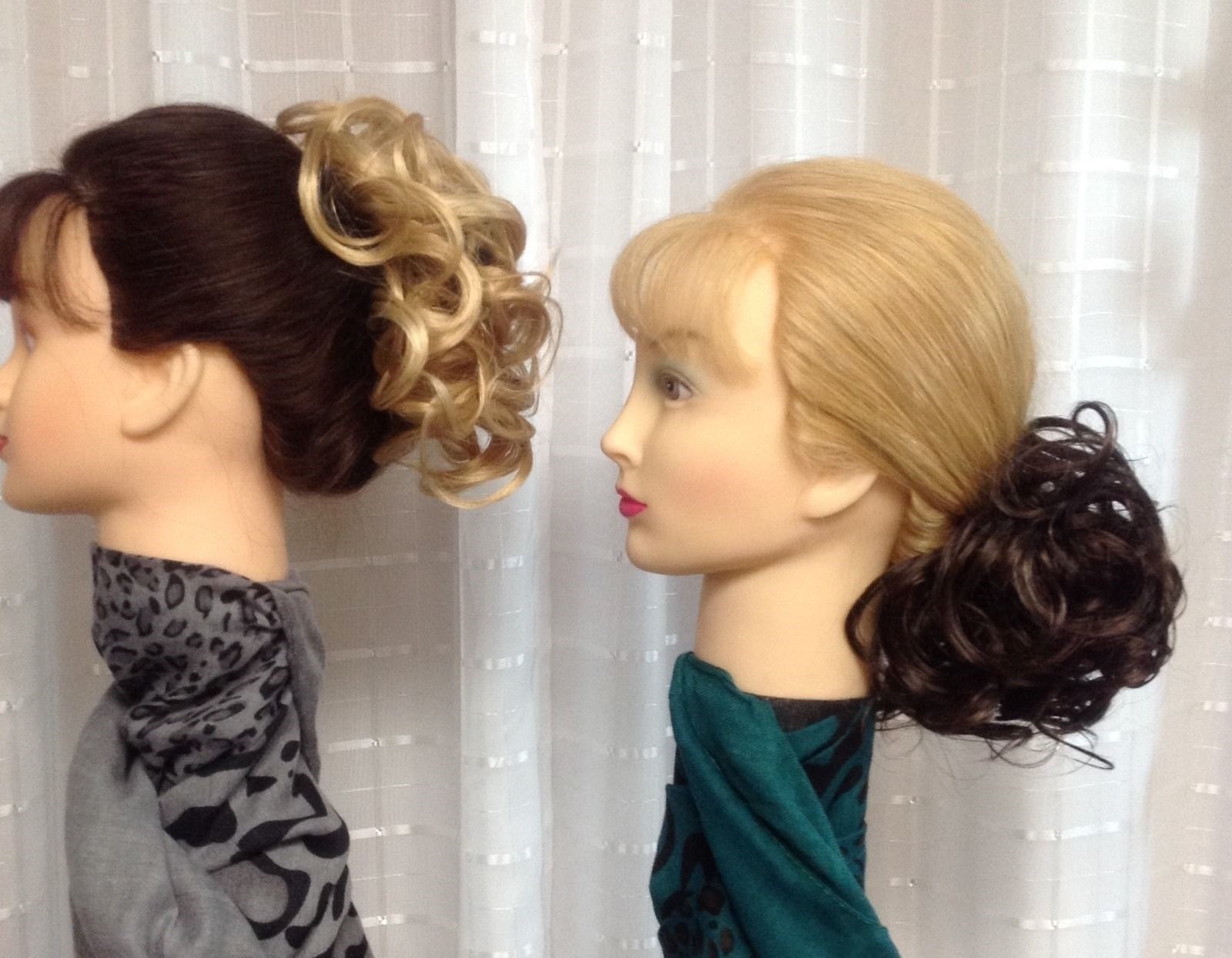 KATIE 7″ BIG CURLY SCRUNCHIE Mona Lisa BLACK BROWN RED GREY BLONDE FROST UP-DO
