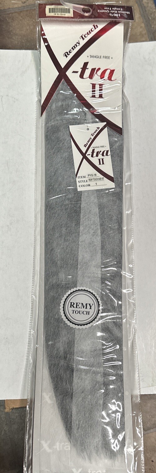 18″ 100% Human Hair Quality Remy Touch Tangle Free Yaki Hair Extensions Color 1