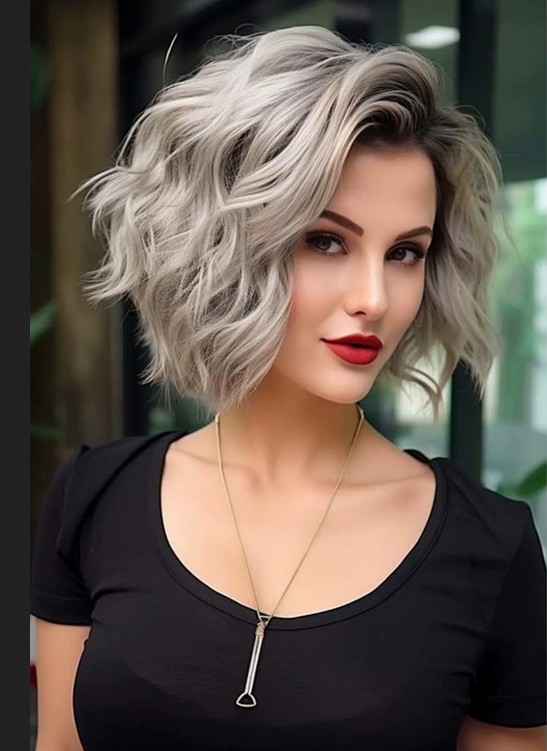 12Inch Ombre Grey Wave 100% Human Hair Wig 13×4 Lace Front Wigs