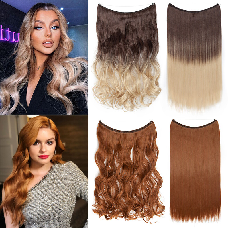 Hidden Invisible Wire In One Piece 100% Real As Human Hair Extensions Nano Rings