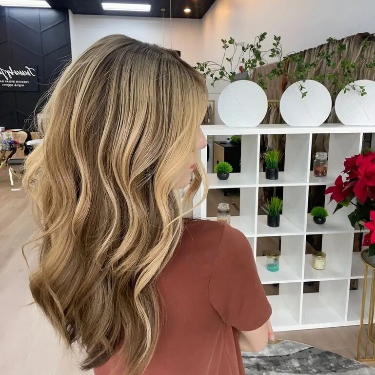 Preplucked Ombre Blonde Brown Remy 13×4 Lace Frontal Human Hair Wig