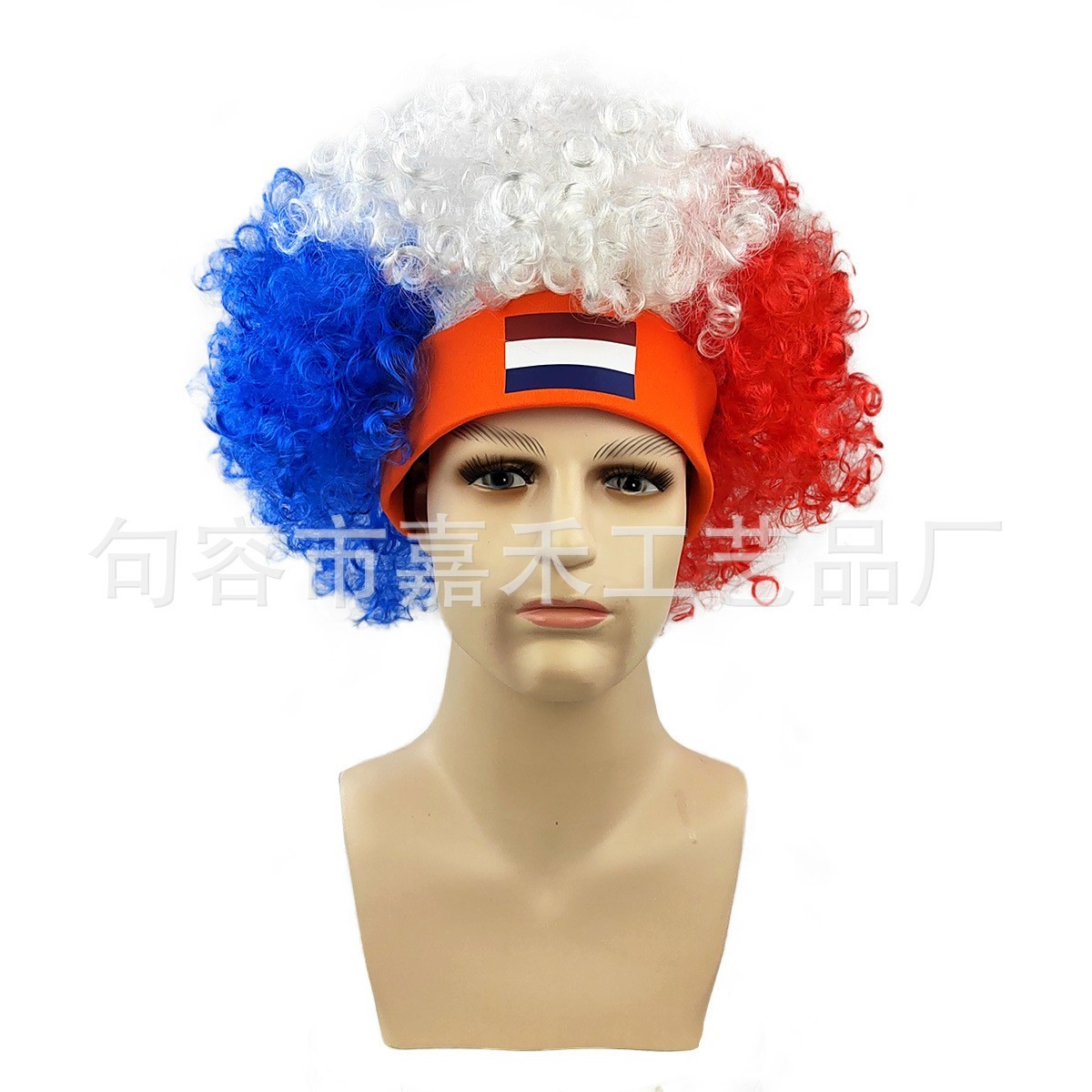 Flag Colored Fan Wig 2026 FIFA World Cup Football Headdress Explosive Headgear